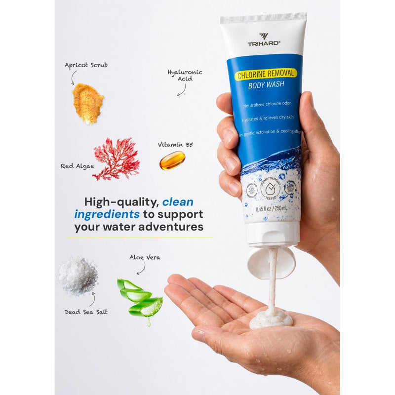 TRIHARD Chlorine Removal Body Wash Single Product Lavender 1 tube,2 tubes,3 tubes