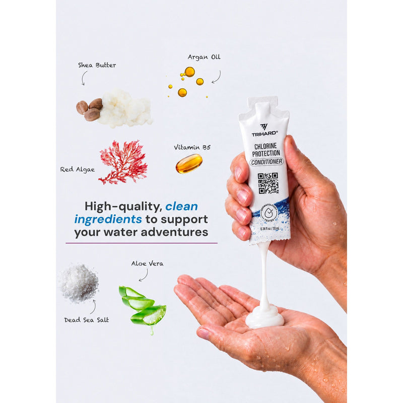 TRIHARD Travel Kit  - Pre & Post Swim Conditioner Pool Kit Lavender Pool Kit