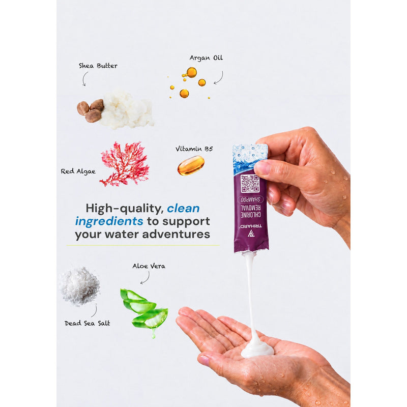 TRIHARD Travel Kit  - Swimmers Shampoo Extra Boost Pool Kit Lavender Pool Kit
