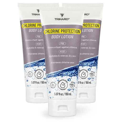 TRIHARD Chlorine Protection Body Lotion - Pack Of Three Pre-Built Bundle Lavender Pack Of Three