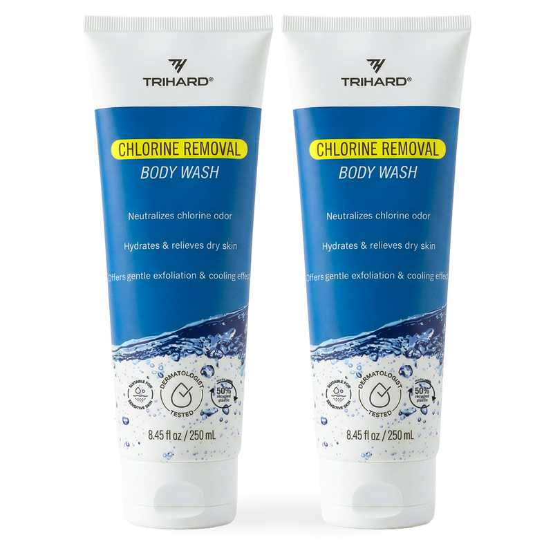 TRIHARD Chlorine Removal Body Wash Single Product Black 2 tubes