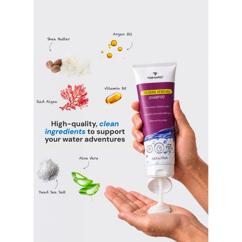 TRIHARD Chlorine Removal Shampoo Single Product Lavender 1 tube,2 tubes,3 tubes