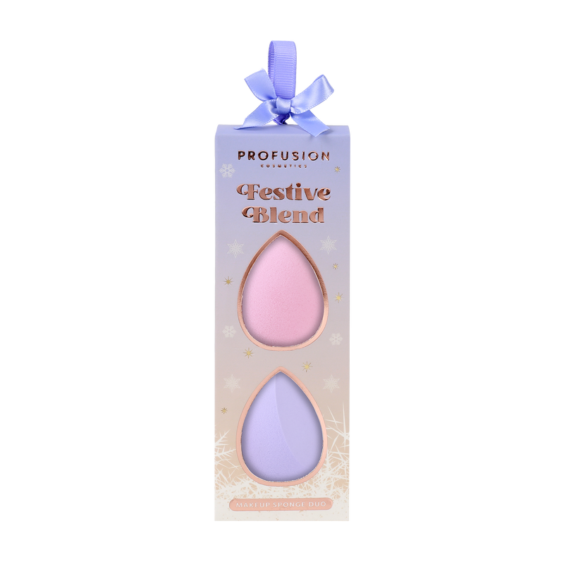 Profusion Cosmetics Frosted Snow Sparkle | Festive Blend Makeup Sponge Duo Eye Thistle