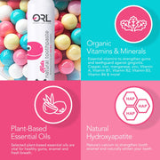 ORL Kids Fluoride Free Natural Toothpaste Toothpaste Pale Violet Red Kids Bubble Gum