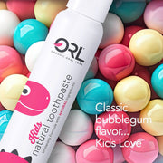 ORL Kids Fluoride Free Natural Toothpaste Toothpaste Light Gray Kids Bubble Gum
