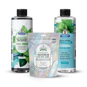 Garner's Garden Oral Care Package | Trio | H2O2 | Fluoride Free Packages White Smoke Reduced Peppermint / 2 oz Mother of Pearl Tooth Powder
