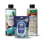 Garner's Garden Oral Care Package | Trio | H2O2 | Fluoride Free Packages White Smoke Reduced Cinnamint / 2 oz Regular Tooth Powder (Mineral Boost/Blue Pouch)