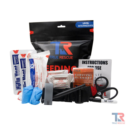 True Rescue Bleeding Control Kit by True Rescue - Mylar Bleeding Control Kit Gray Intermediate (C-A-T® Gen 7)