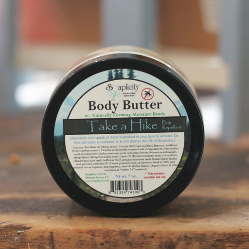 Soaplicity Take A Hike Body Butter - 100% Natural Bug Repellent with Natural Sun Protection Body Butter Dim Gray