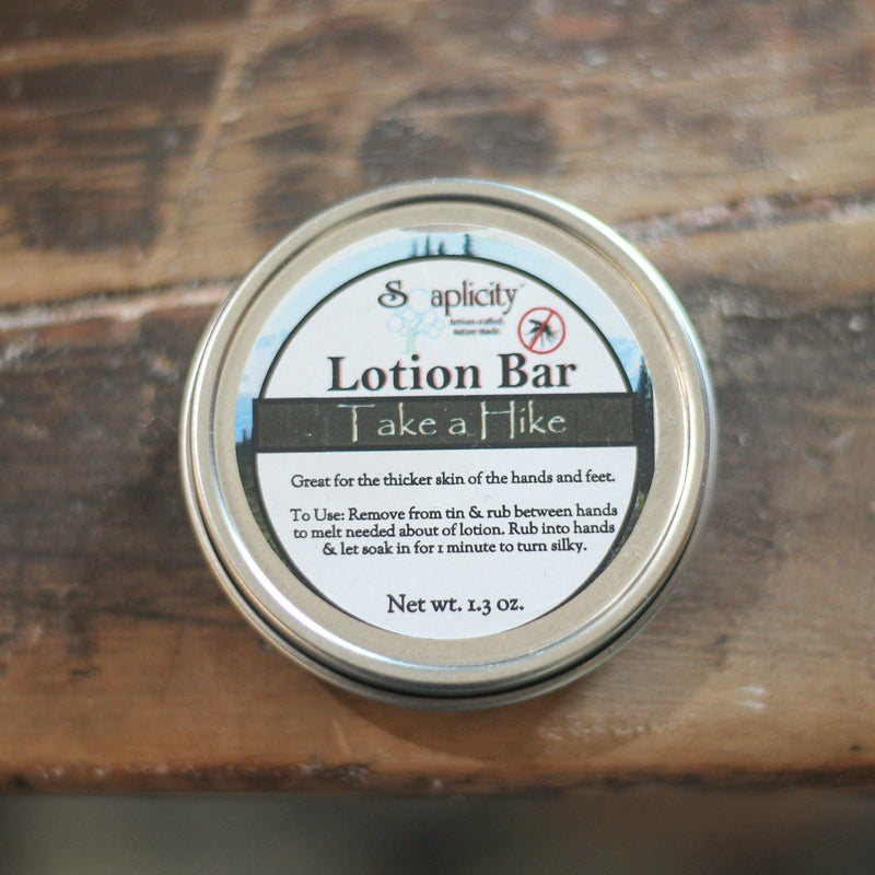 Soaplicity Take A Hike Lotion Bar - 100% Natural Bug Repellent Lotion Bar Dim Gray Lotion Bar - Take a Hike Bug Repellent