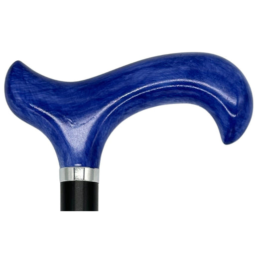 Classy Walking Canes Tall Adjustable Classy Cane in Blue 31" to 38" Walking Cane White Smoke