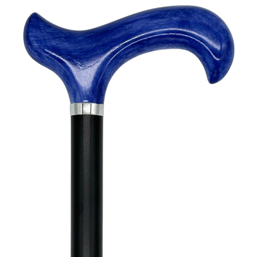 Classy Walking Canes Tall Adjustable Classy Cane in Blue 31" to 38" Walking Cane White Smoke