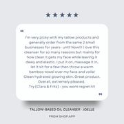Clara & Fritz Tallow Shop Tallow-Based Oil Cleanser Facial Cleansers White Smoke Lightly Scented 4 oz,Unscented 4 oz,Unscented 2 oz,Lightly Scented 2 oz