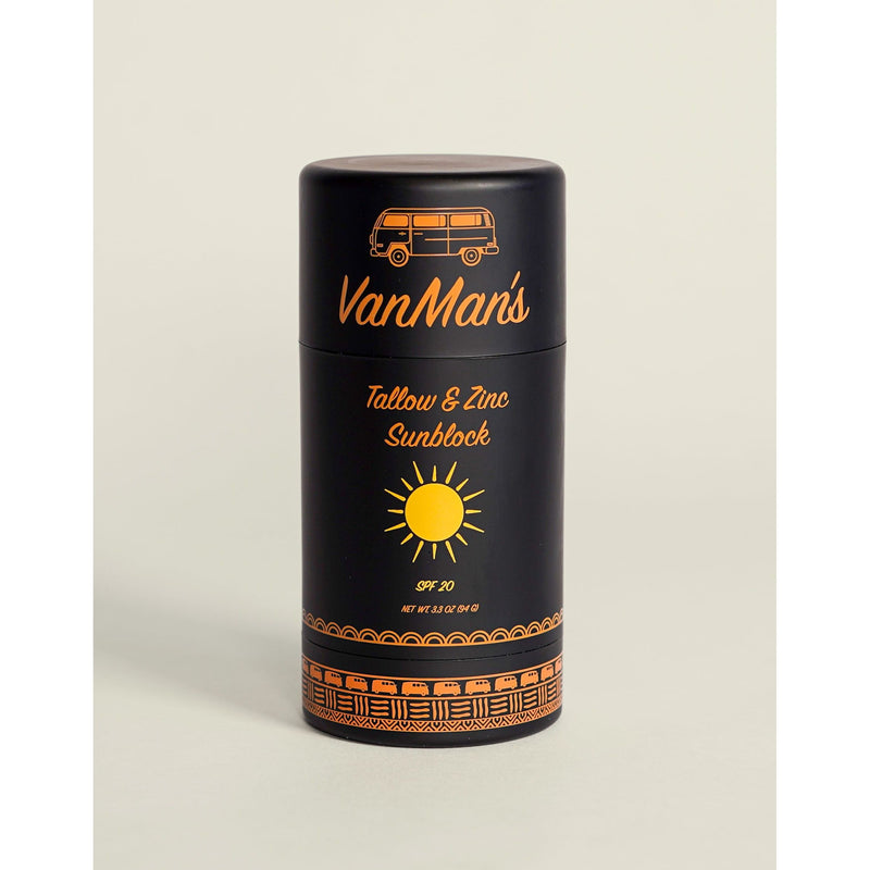 VanMan VanMan’s Tallow & Zinc SunBlock - 2 oz Antique White Stick