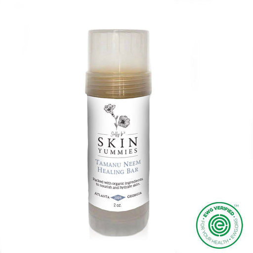 Sally B's Skin Yummies Tamanu Neem Healing Bar Anti-Aging Light Gray Tamanu Neem Lotion Bar
