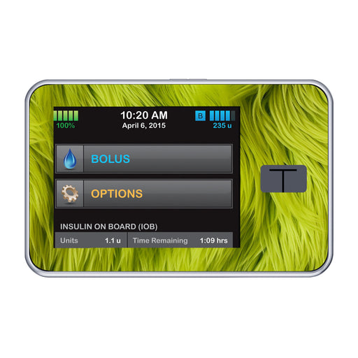 Peelz Green Fur Sticker for Tandem t:slim Peelz/Stickers Black