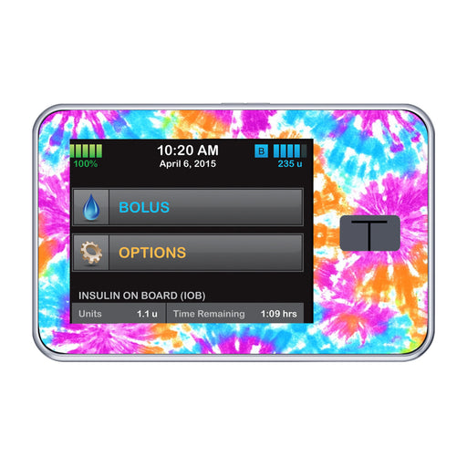 Peelz Neon Tie Dye Sticker for Tandem t:slim Peelz/Stickers Black