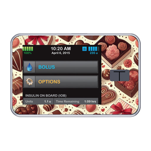 Peelz Chocolate Love Sticker for Tandem t:slim Peelz/Stickers Black