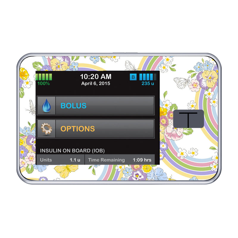 Peelz Rainbow Blooms Sticker for Tandem t:slim Peelz/Stickers White Smoke