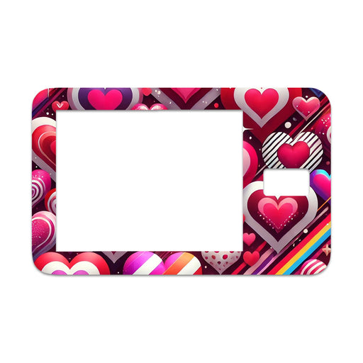 Peelz Sparkly Hearts Sticker for Tandem t:slim Peelz/Stickers White Smoke