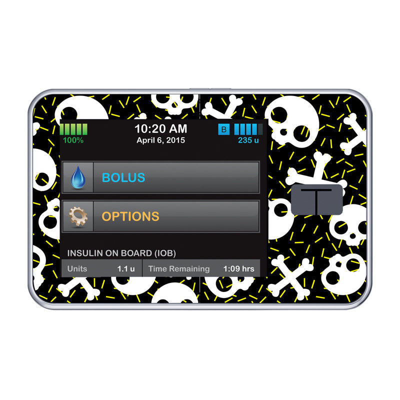 Peelz Bone Pop Tandem t:slim X2 - Pump Peelz Peelz/Stickers Black