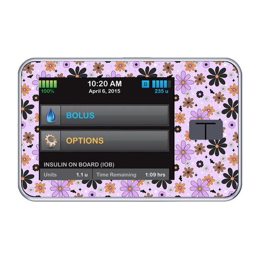 Peelz Batty Blooms Tandem t:slim X2 - Pump Peelz Peelz/Stickers Black