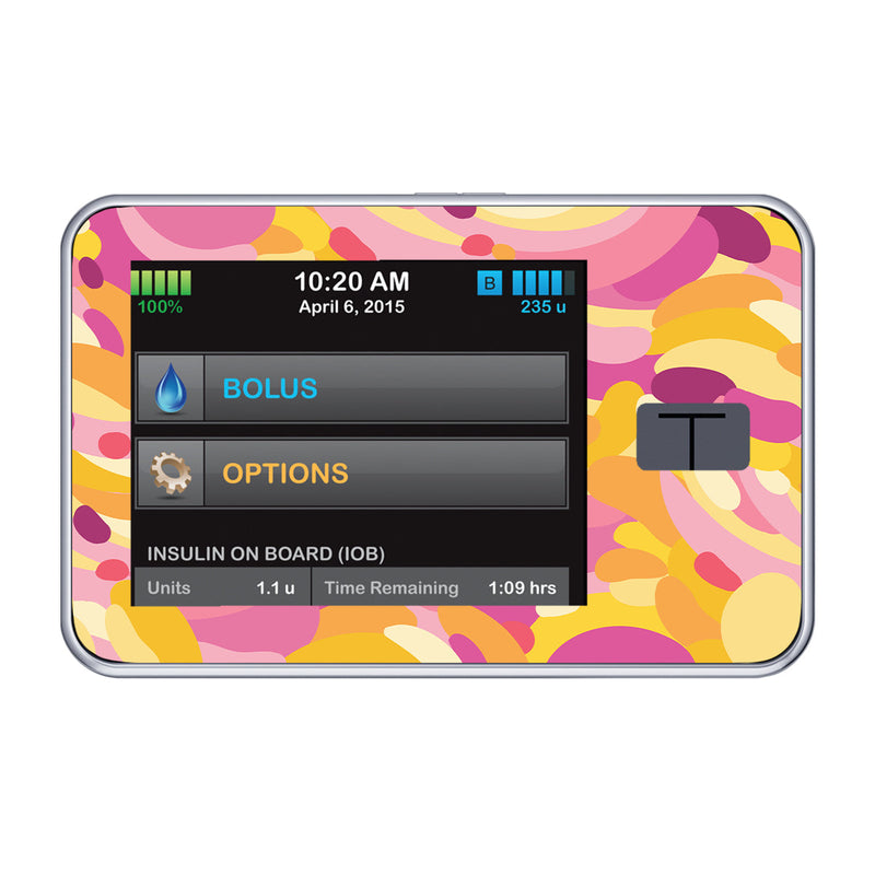 Peelz Jelly Swirl Tandem t:slim X2 - Pump Peelz Peelz/Stickers Black
