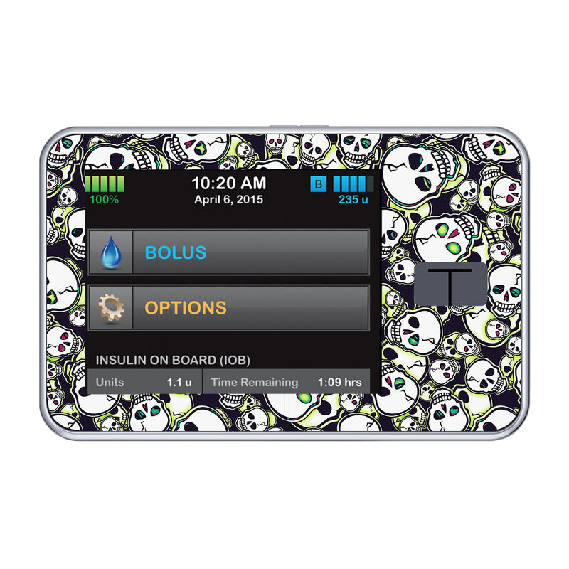 Peelz Bone Glow Tandem t:slim X2 - Pump Peelz Peelz/Stickers Black