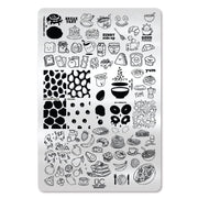 UberChic Beauty Tasty Series: Breakfast Stamping Plate Light Gray