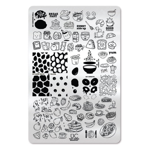 UberChic Beauty Tasty Series: Breakfast Stamping Plate Light Gray