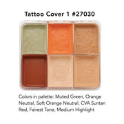 Graftobian Make-Up Company F-X Aire™ Alcohol Palettes Dark Salmon Tattoo Cover 1