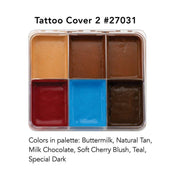 Graftobian Make-Up Company F-X Aire™ Alcohol Palettes Saddle Brown Tattoo Cover 2