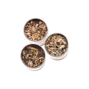 Paavani Ayurveda Herbal Tea Ritual | Organic Loose-Leaf Ayurvedic Tea Collection simple Dim Gray Tea Tin,Compostable Refill