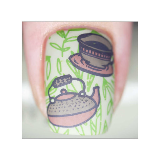 UberChic Beauty Tea Time Stamping Plate Gray