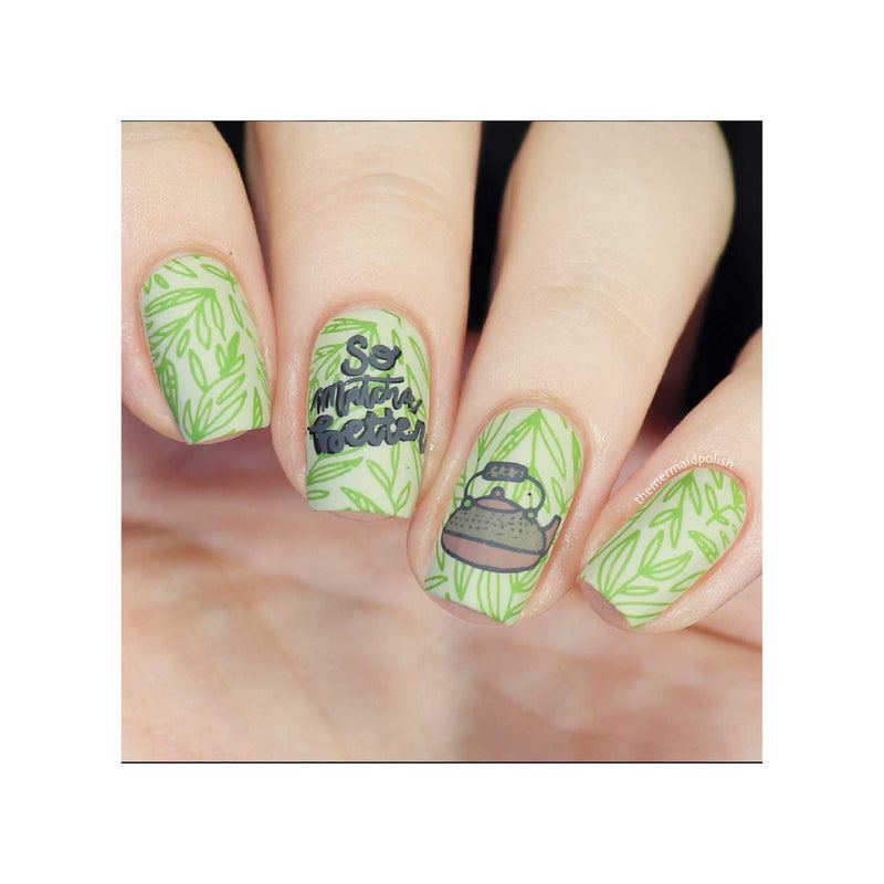 UberChic Beauty Tea Time Stamping Plate Tan