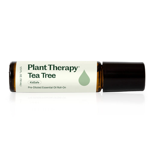 Plant Therapy Tea Tree Essential Oil Pre-Diluted Roll-On Essential Oil Black 10 mL