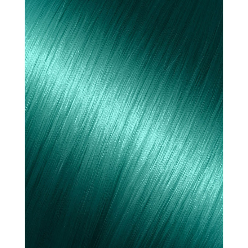 VIP Extensions Babe Tape Extensions 18" 100% Human Hair Straight 10 Pieces Tape-In Hair Extensions Black PEGGY TEAL