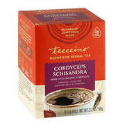 Teeccino Cordyceps Schisandra Cinnamon Berry Mushroom Herbal Tea Herbal Tea Firebrick 25 tea bags