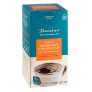 Teeccino Dandelion Caramel Nut Roasted Herbal Tea Herbal Tea Dark Cyan 25 tea bags,10 tea bags,50ct loose tagless tea bags