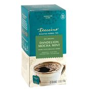 Teeccino Dandelion Mocha Mint Roasted Herbal Tea Herbal Tea Dark Cyan 25 tea bags,10 tea bags