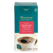 Teeccino Dandelion Red Chai Roasted Herbal Tea Herbal Tea Dark Cyan 25 tea bags,10 tea bags