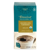 Teeccino Dandelion Turmeric Roasted Herbal Tea Herbal Tea Dark Cyan 25 tea bags,10 tea bags