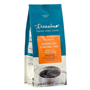 Teeccino Dandelion Caramel Nut Chicory Herbal Coffee Herbal Coffee Dark Cyan 10 ounce ground