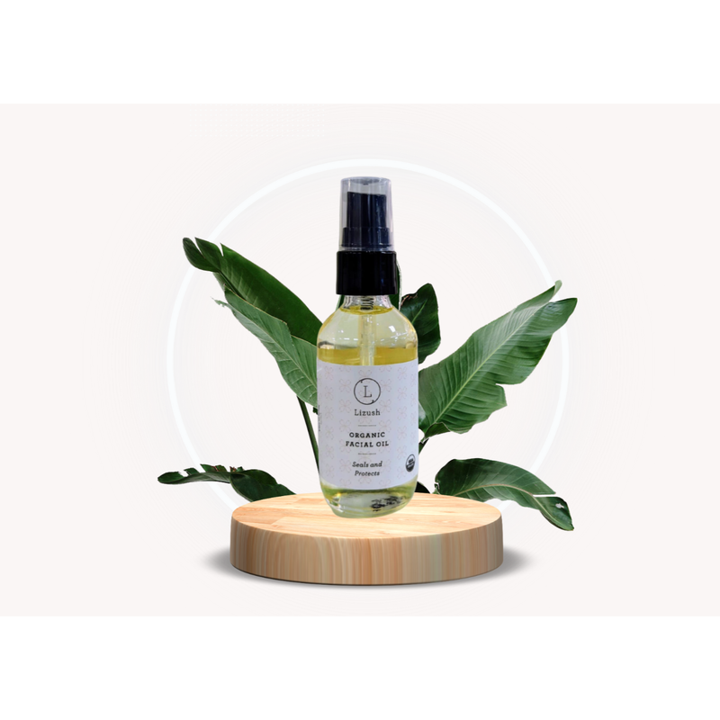 Lizush ORGANIC FACIAL OIL Seals and Protects White Smoke