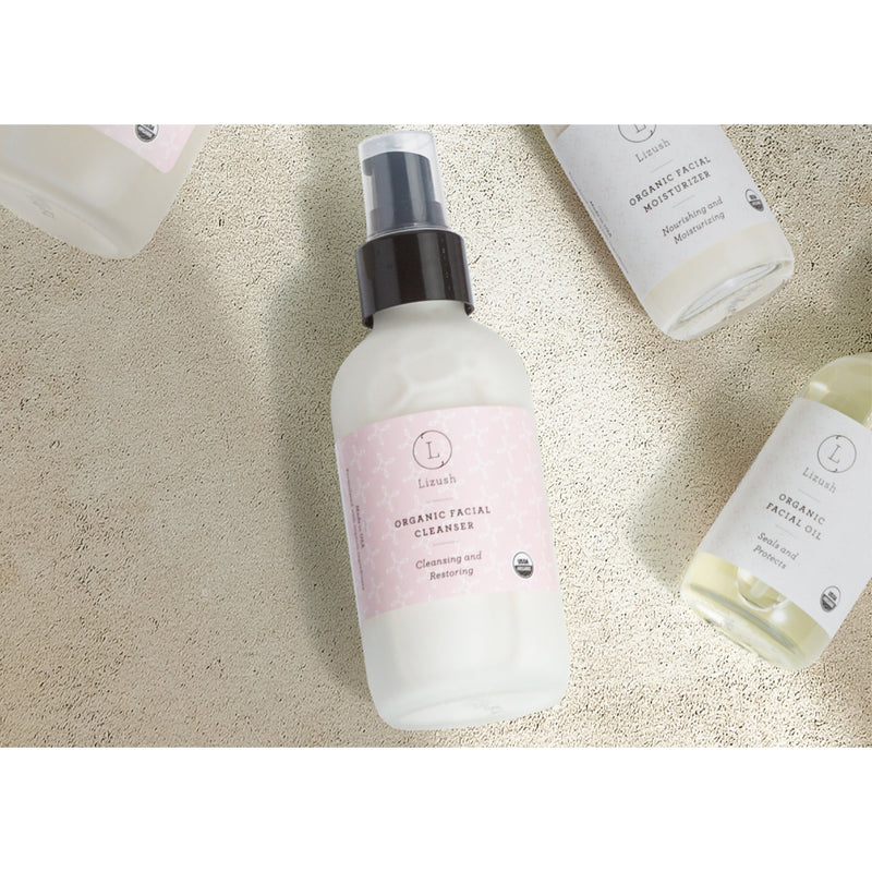 Lizush ORGANIC FACIAL CLEANSER Cleansing and Restoring Dark Gray