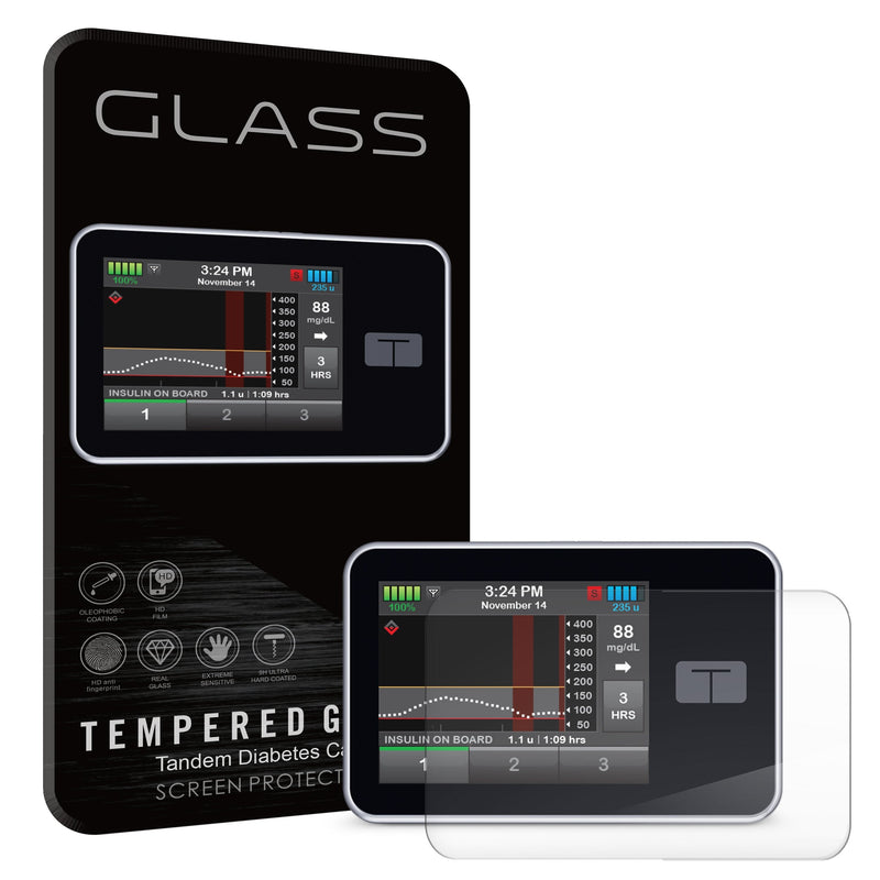 Peelz Tempered Glass Screen Protector for Tandem t:slim ® Diabetes Care Peelz/Stickers White Smoke