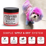Warren London Critter Color - Temporary Pet Fur Coloring/Dog Dye Spa Product White Smoke Alexas Pink Kiss,Sweet Avery Red,Blue Collar Worker,Hazy Shade of Purple,Orange County House Hounds,Yellow Snow,Central Park Green,ALL 7 COLORS PLUS FREE BRUSH