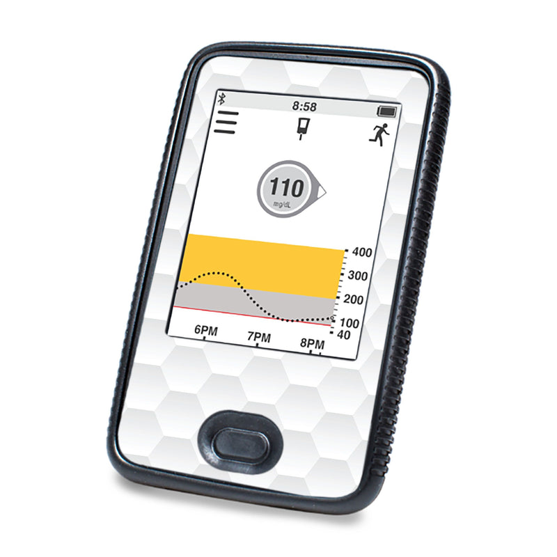Peelz Tessellation DEXCOM G6 Touchscreen Receiver Peelz/Stickers White Smoke