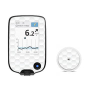 Peelz Tessellation Freestyle Libre 2 Peelz/Stickers White Smoke Receiver + Sensor