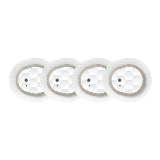 Peelz Tessellation Sticker Designed for the DEXCOM G7 and Stelo Transmitter Peelz/Stickers White Smoke 4-pack (Set of 4 Stickers)